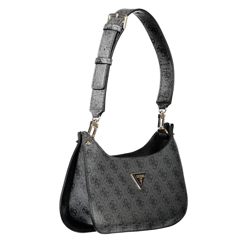 Black Polyethylene Handbag - GLAMHUB BOUTIQUE 