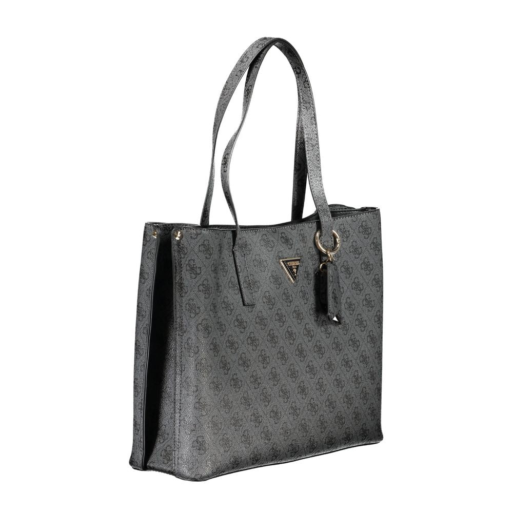 Black Polyethylene Handbag - GLAMHUB BOUTIQUE 