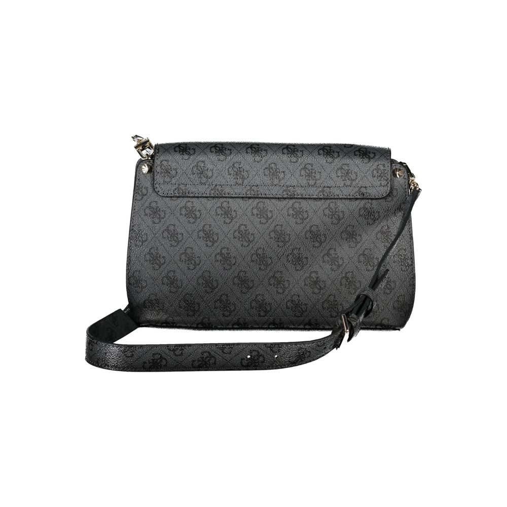 Black Polyethylene Handbag - GLAMHUB BOUTIQUE 