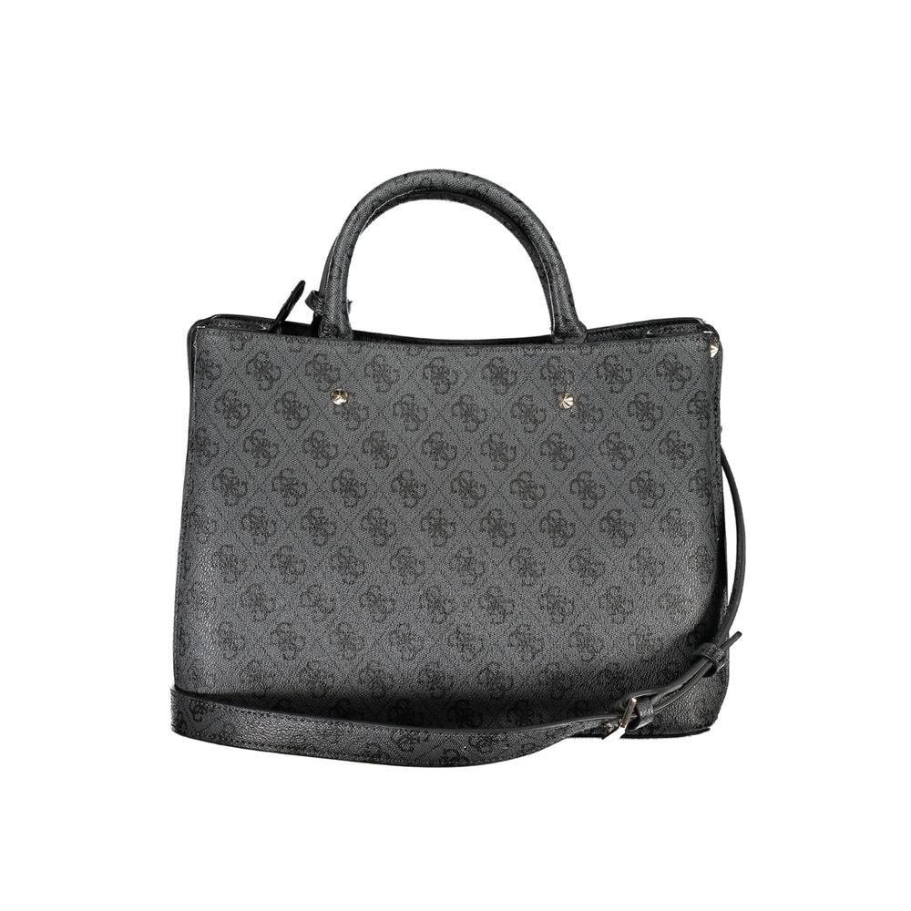 Black Polyethylene Handbag - GLAMHUB BOUTIQUE 