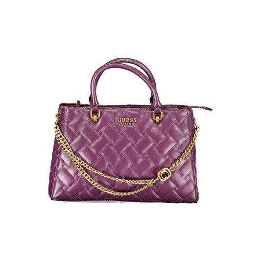 Purple Polyethylene Handbag - GLAMHUB BOUTIQUE 