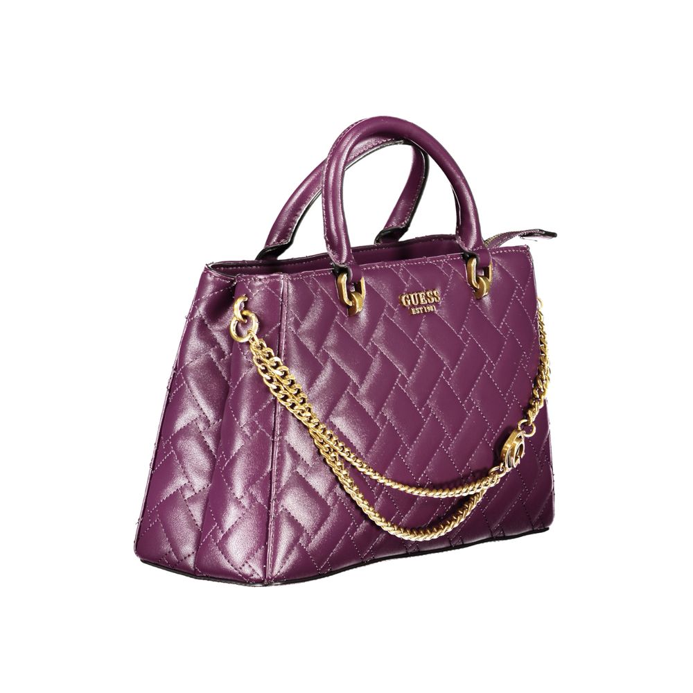 Purple Polyethylene Handbag - GLAMHUB BOUTIQUE 