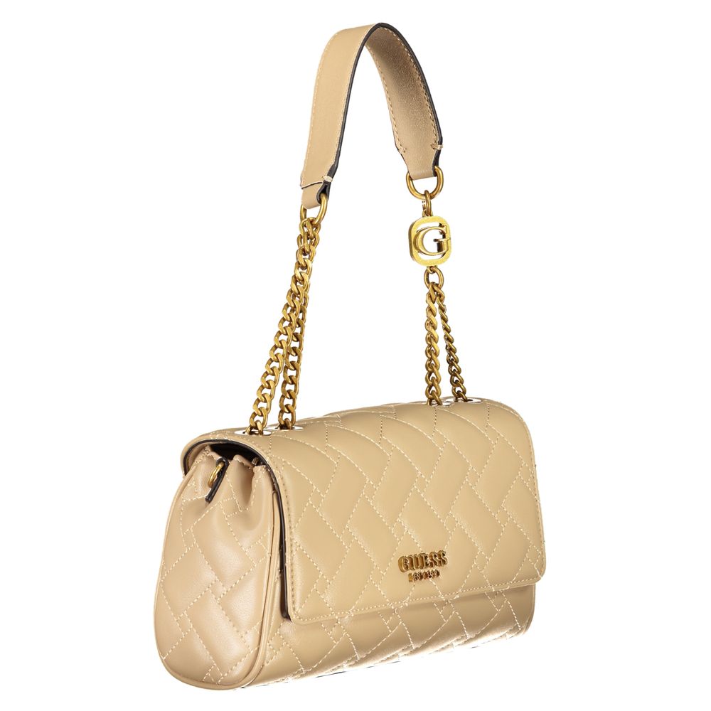 Beige Polyethylene Handbag - GLAMHUB BOUTIQUE 