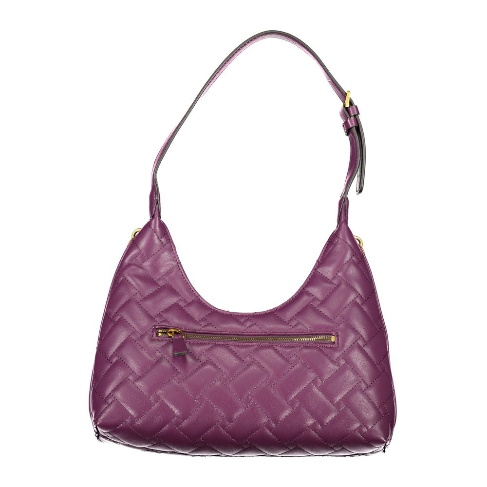 Purple Polyethylene Handbag - GLAMHUB BOUTIQUE 