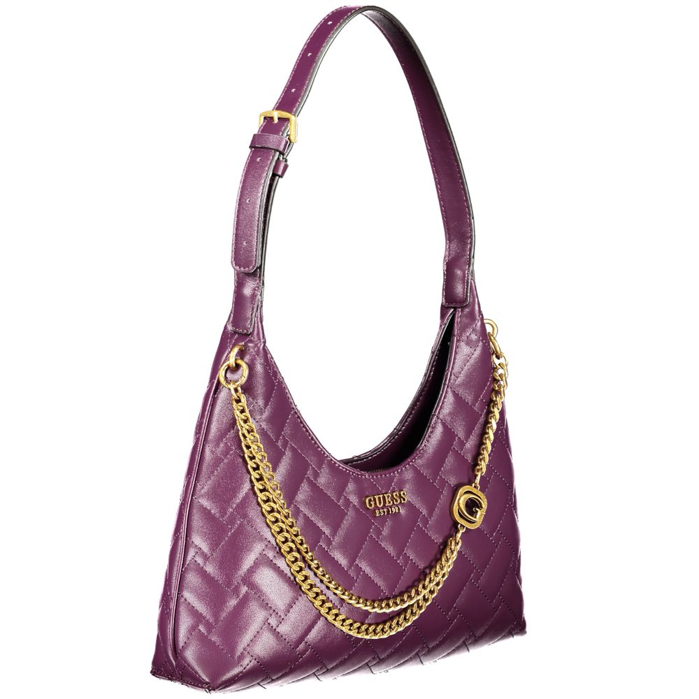 Purple Polyethylene Handbag - GLAMHUB BOUTIQUE 