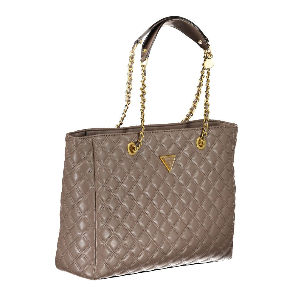 Beige Polyethylene Handbag - GlamHub Luxury and Icon Brand Clothing