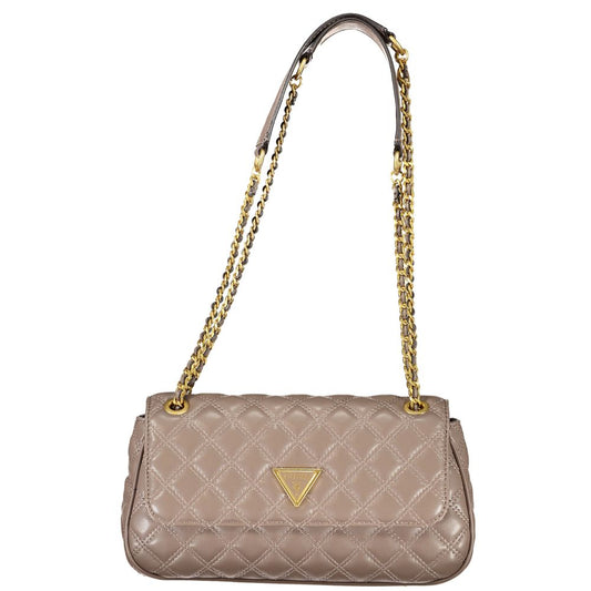 Beige Polyethylene Handbag - GLAMHUB BOUTIQUE 