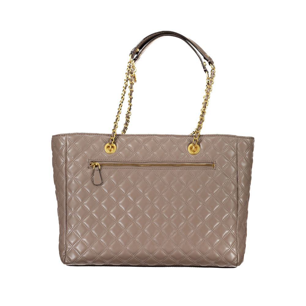 Beige Polyethylene Handbag - GlamHub Luxury and Icon Brand Clothing