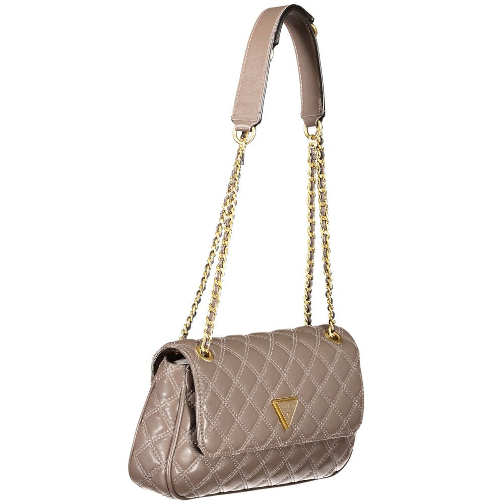 Beige Polyethylene Handbag - GLAMHUB BOUTIQUE 