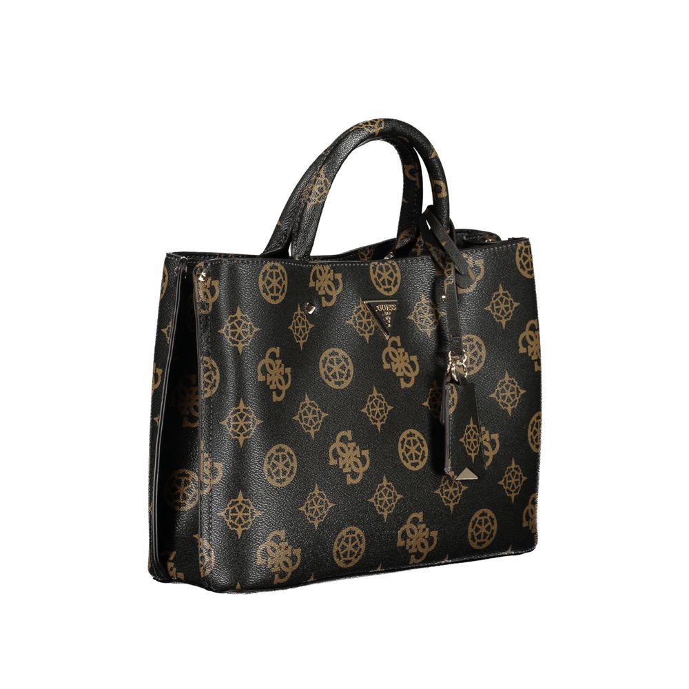 Brown Polyethylene Handbag - GLAMHUB BOUTIQUE 