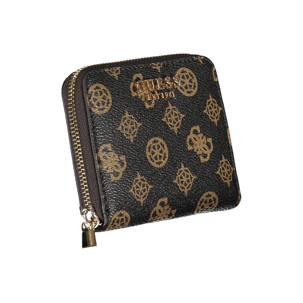 Brown Polyethylene Wallet - GLAMHUB BOUTIQUE 