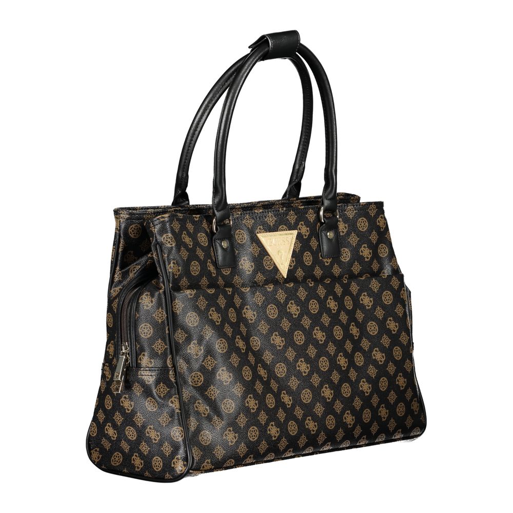 Brown Polyethylene Handbag - GLAMHUB BOUTIQUE 