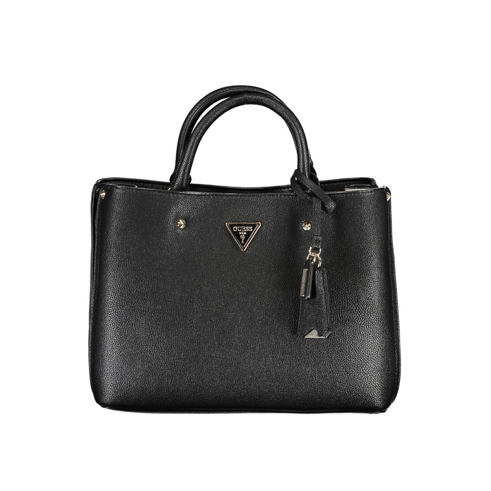 Black Polyethylene Handbag - GLAMHUB BOUTIQUE 