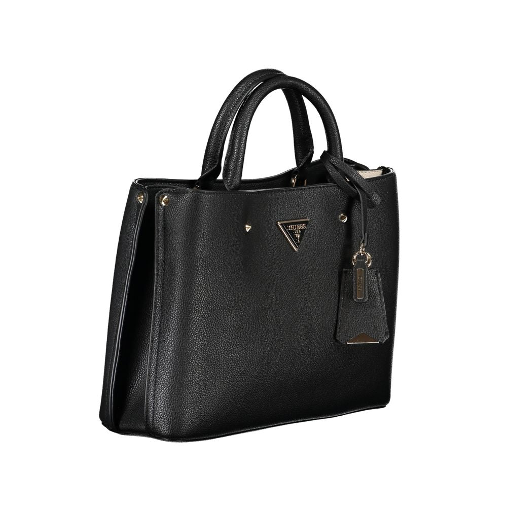 Black Polyethylene Handbag - GLAMHUB BOUTIQUE 