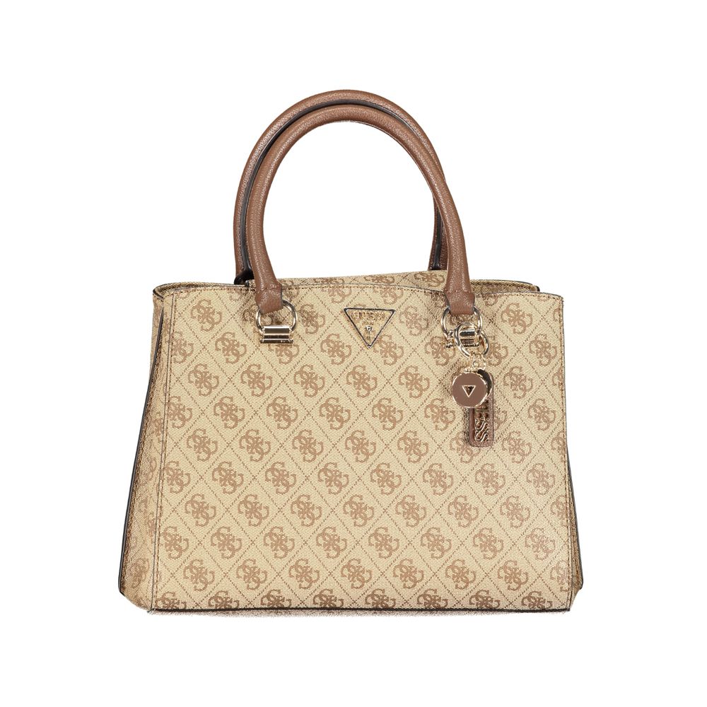 Beige Polyethylene Handbag - GLAMHUB BOUTIQUE 