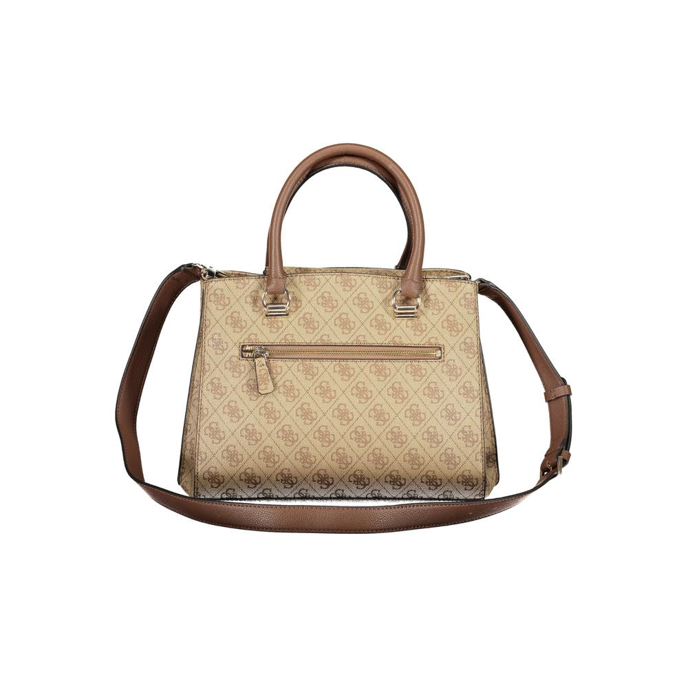 Beige Polyethylene Handbag - GLAMHUB BOUTIQUE 