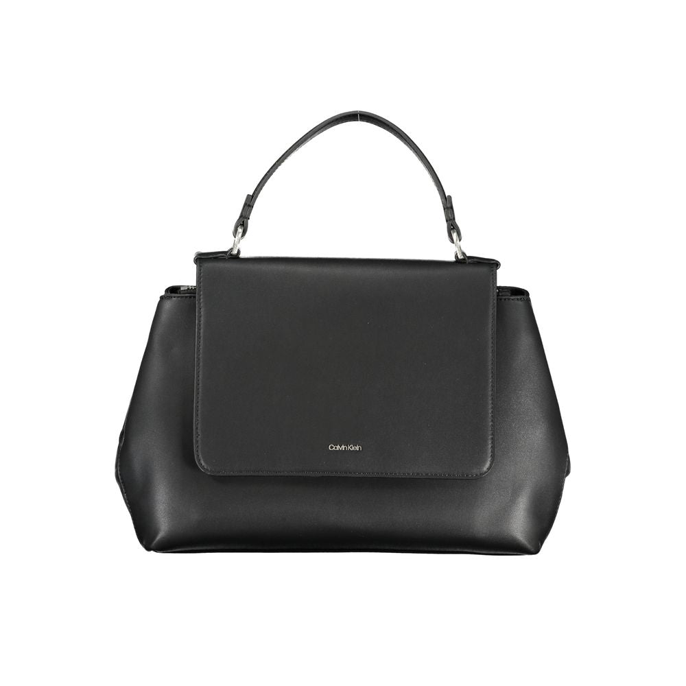 Black Polyester Handbag - GLAMHUB BOUTIQUE 