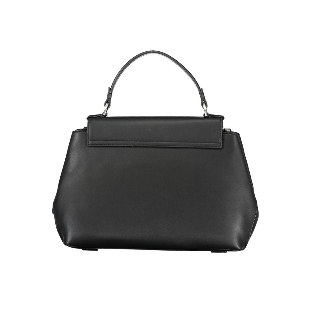 Black Polyester Handbag - GLAMHUB BOUTIQUE 