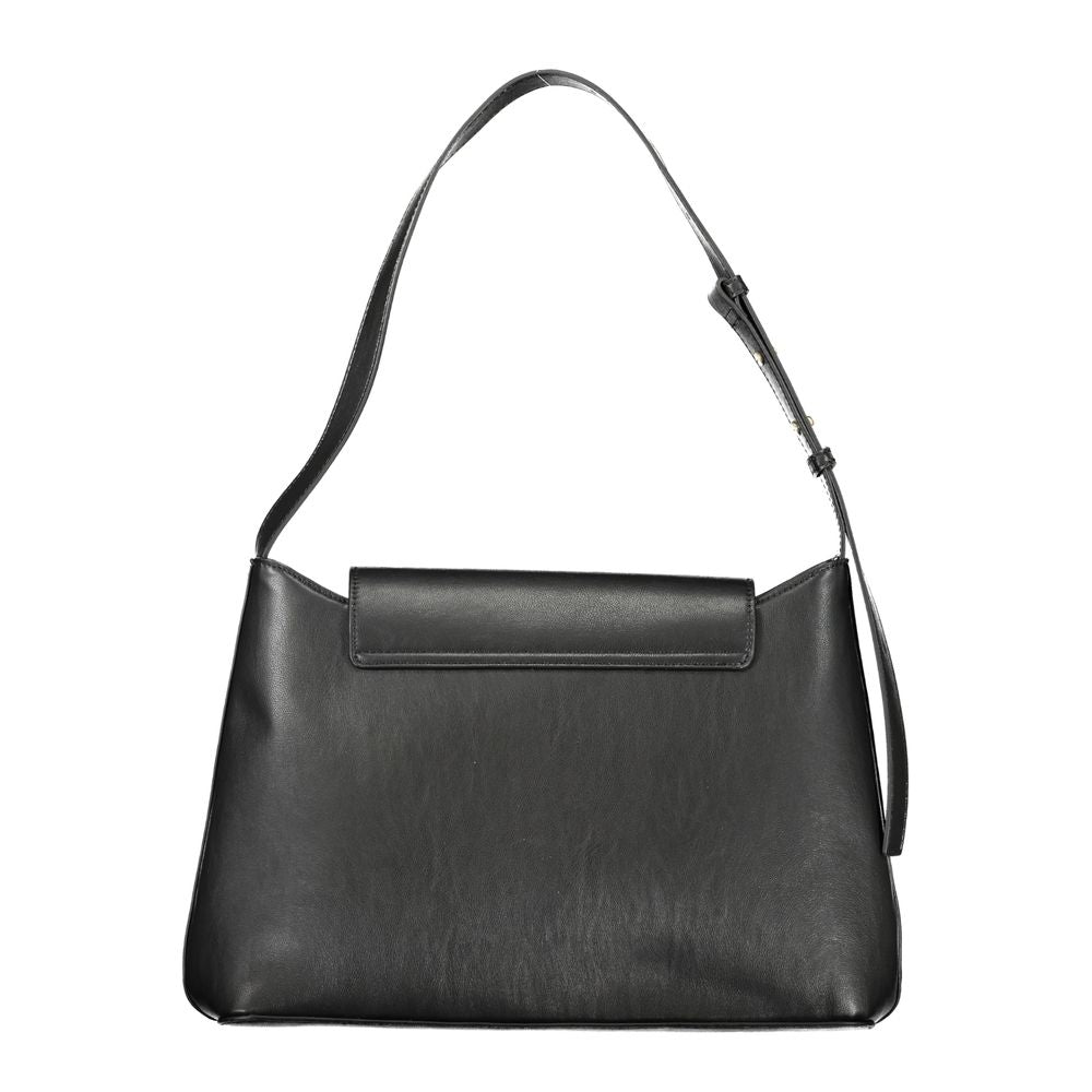 Black Polyester Handbag - GLAMHUB BOUTIQUE 