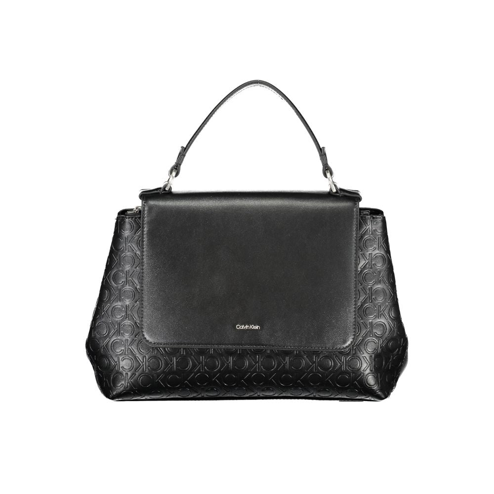 Black Polyester Handbag - GLAMHUB BOUTIQUE 