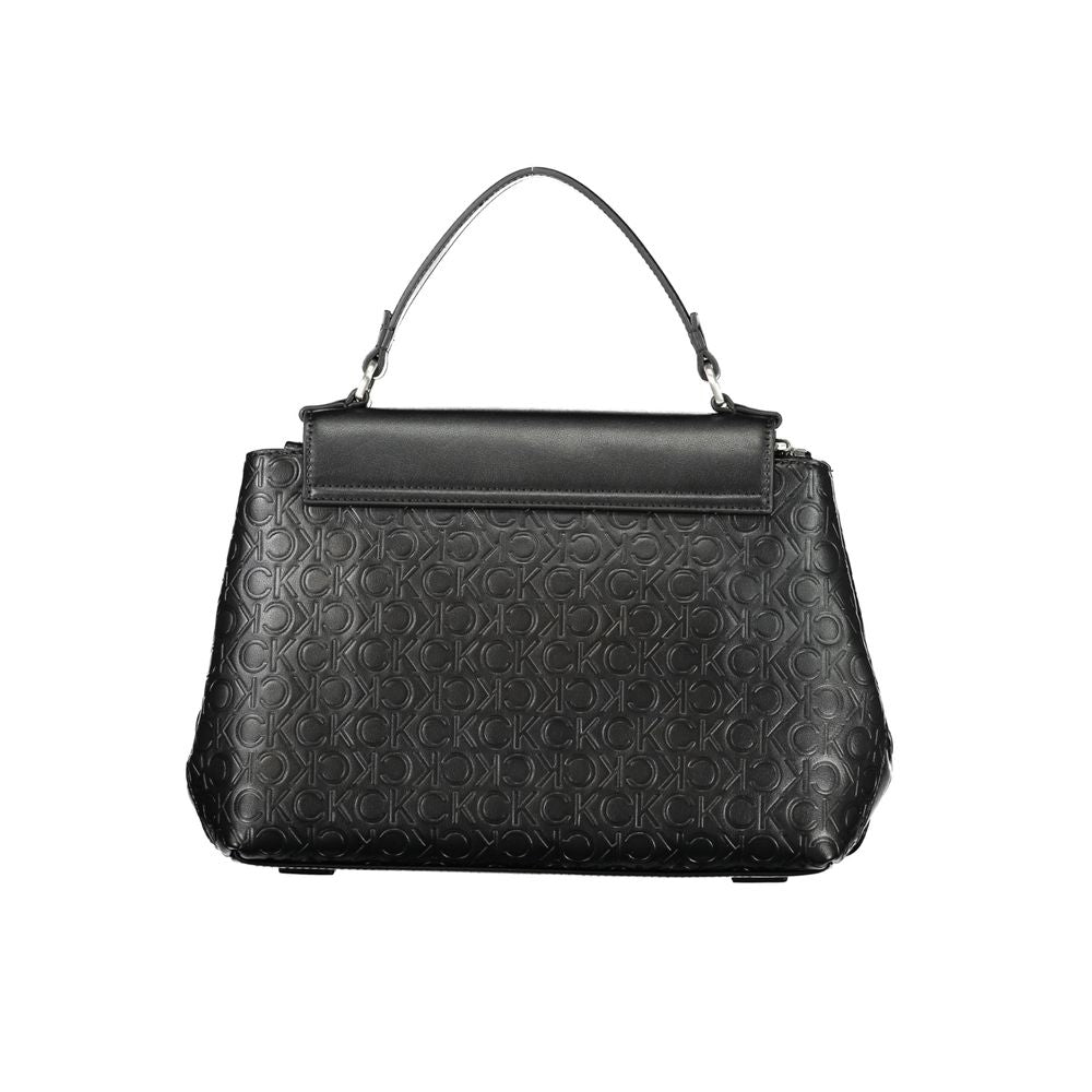 Black Polyester Handbag - GLAMHUB BOUTIQUE 