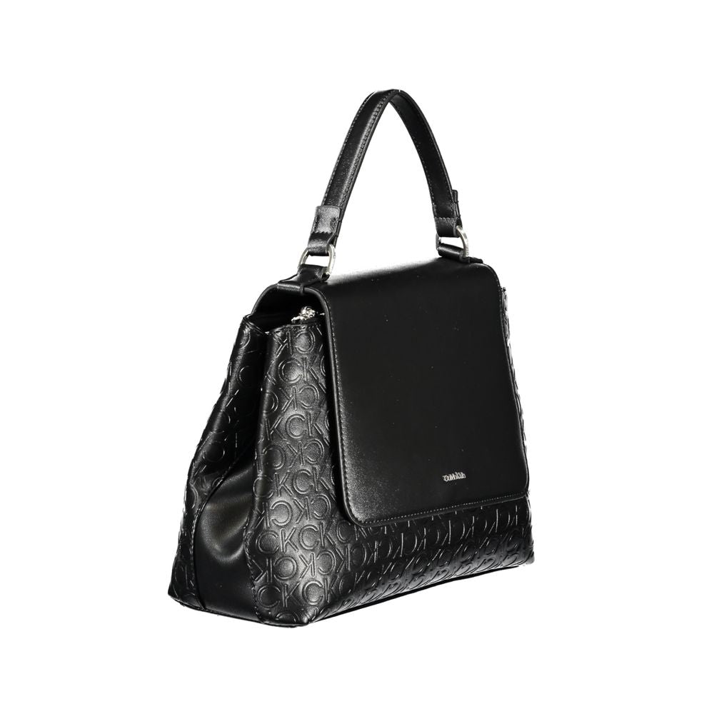 Black Polyester Handbag - GLAMHUB BOUTIQUE 