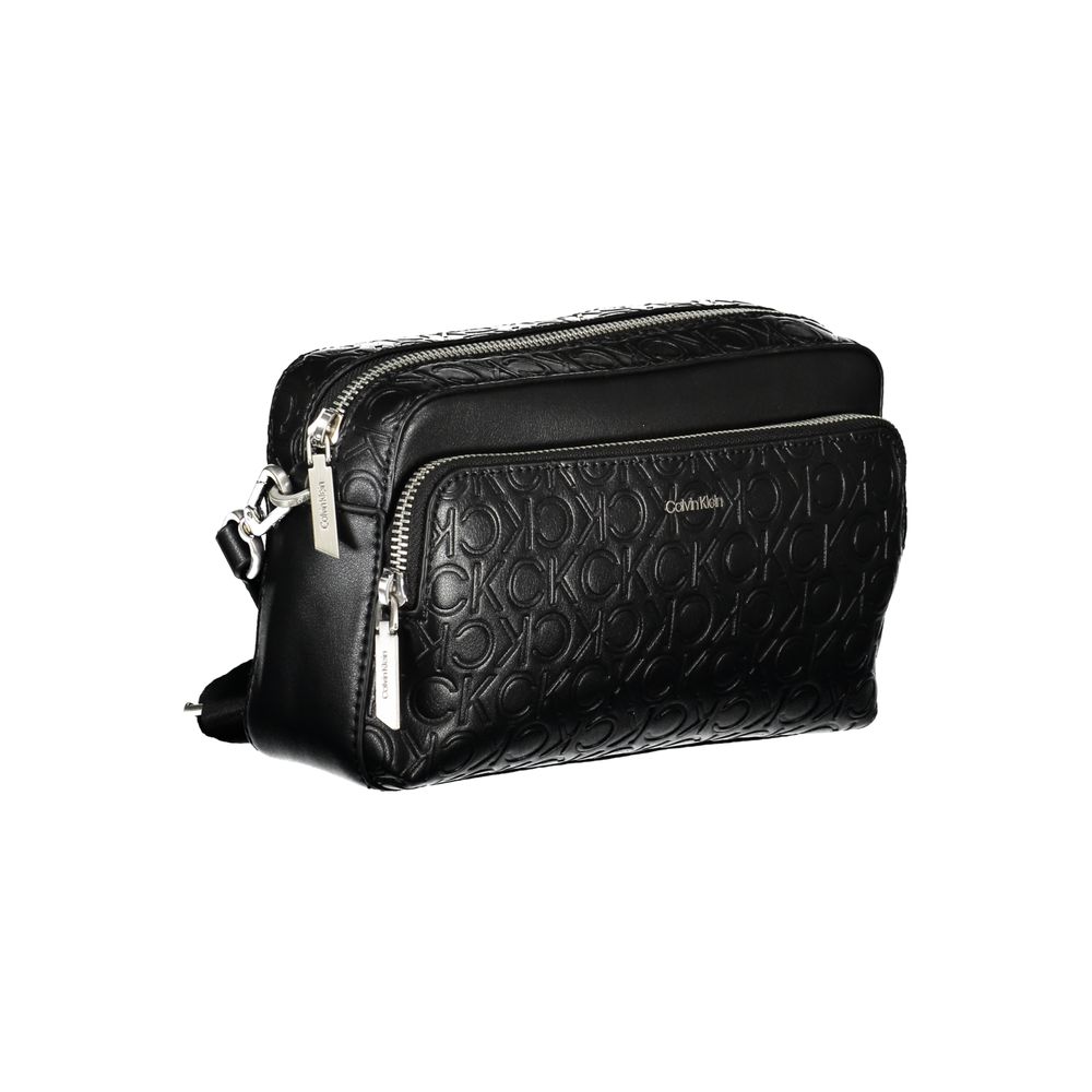 Black Polyester Handbag - GLAMHUB BOUTIQUE 