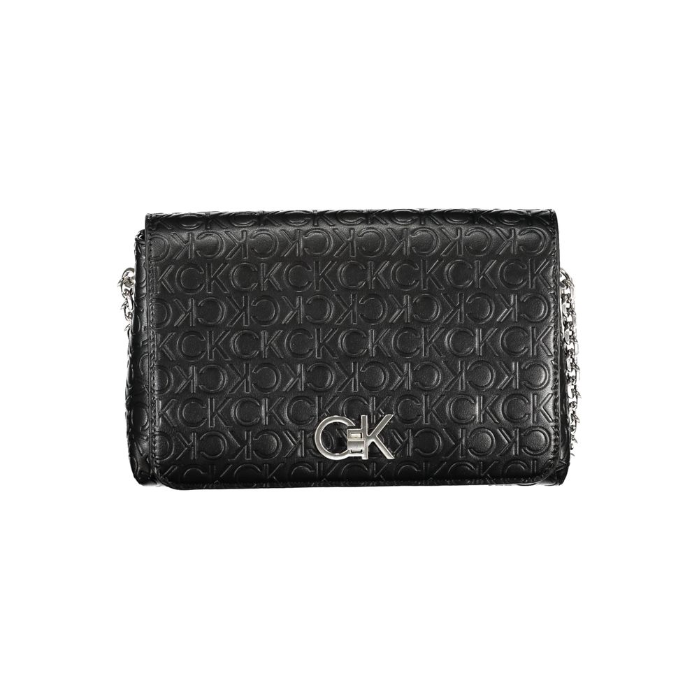 Black Polyester Handbag - GLAMHUB BOUTIQUE 