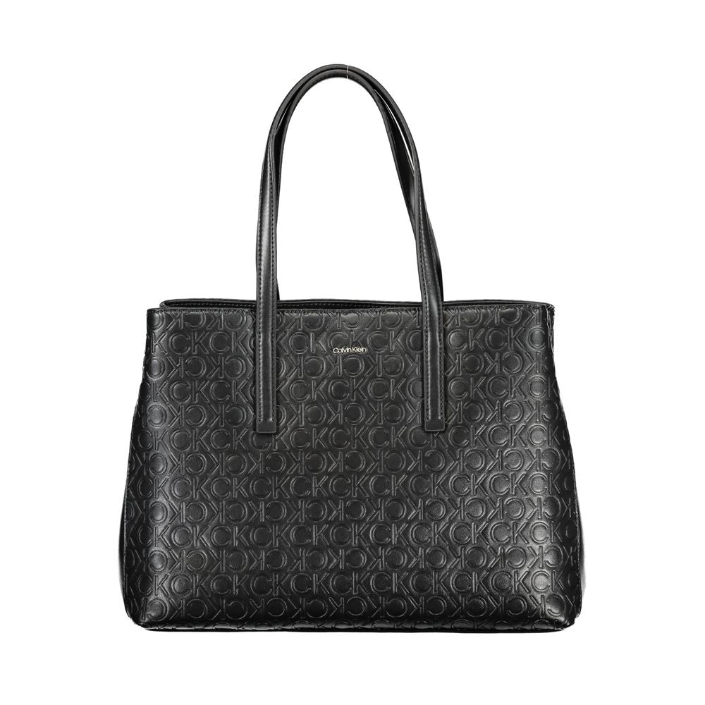 Black Polyester Handbag - GLAMHUB BOUTIQUE 