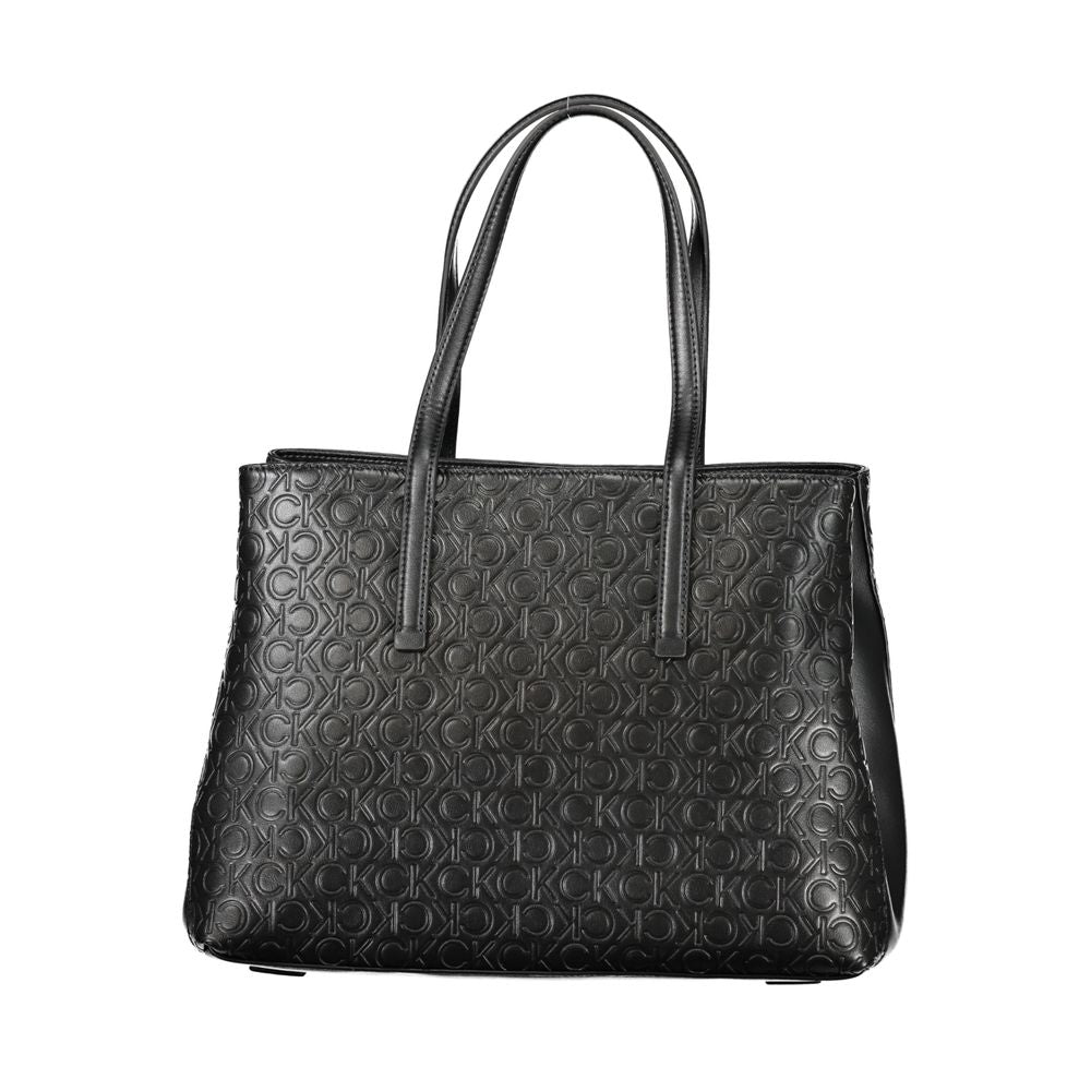 Black Polyester Handbag - GLAMHUB BOUTIQUE 