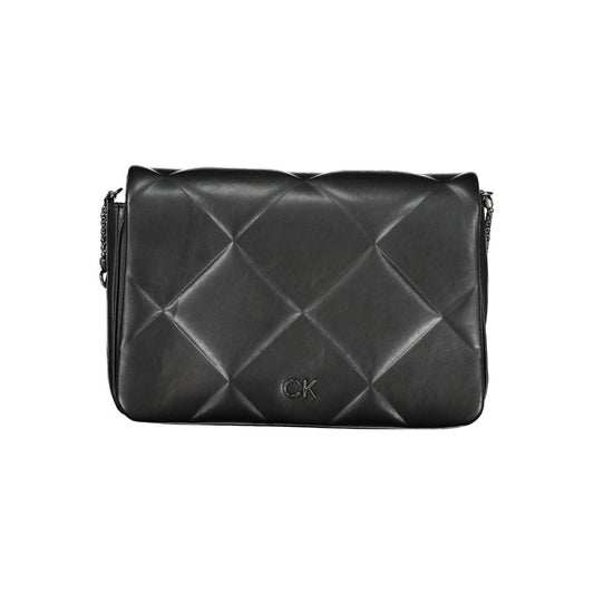 Black Polyester Handbag - GLAMHUB BOUTIQUE 