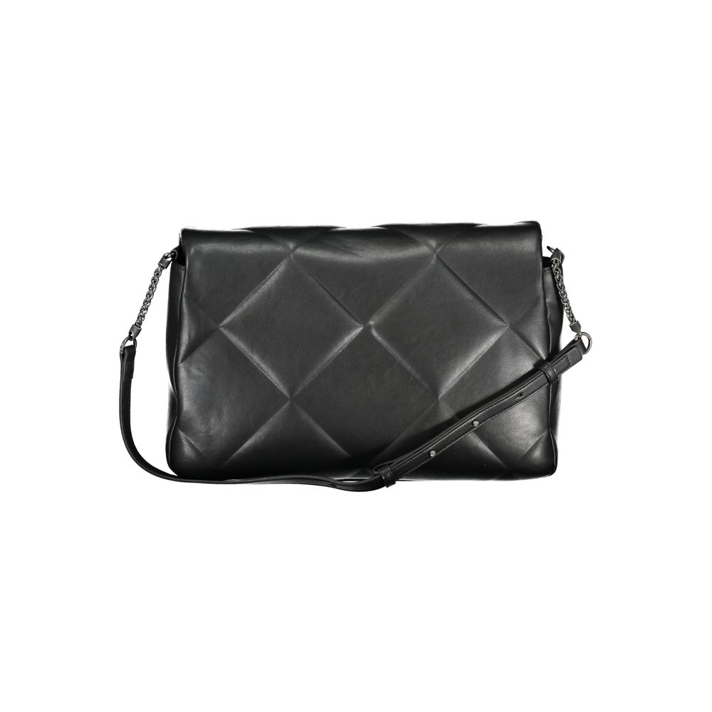 Black Polyester Handbag - GLAMHUB BOUTIQUE 