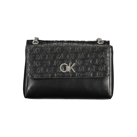 Black Polyester Handbag - GLAMHUB BOUTIQUE 