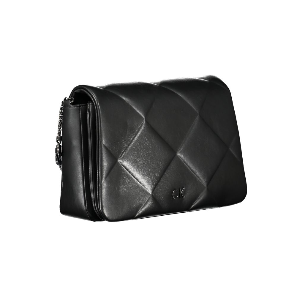 Black Polyester Handbag - GLAMHUB BOUTIQUE 