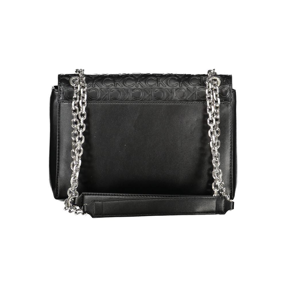 Black Polyester Handbag - GLAMHUB BOUTIQUE 