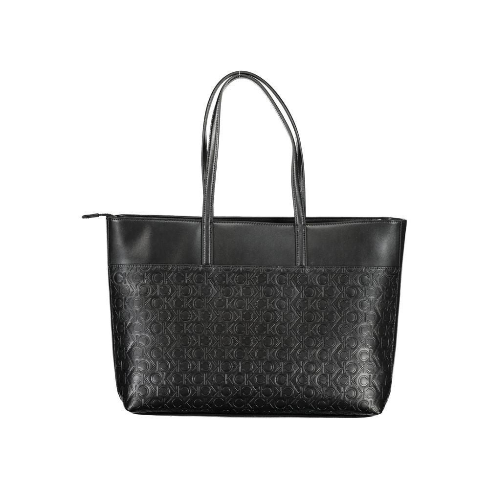 Black Polyester Handbag - GLAMHUB BOUTIQUE 