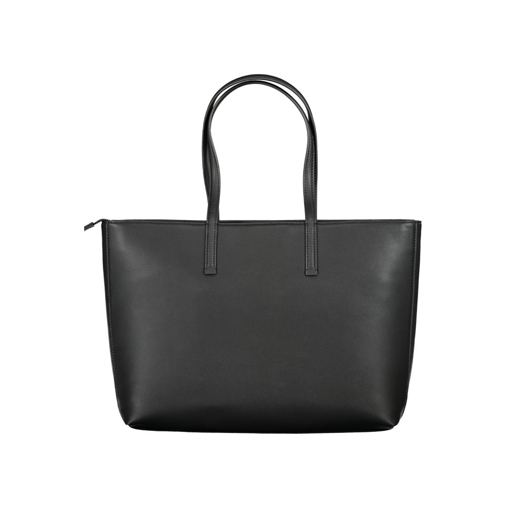 Black Polyester Handbag - GLAMHUB BOUTIQUE 