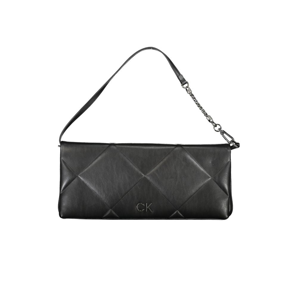 Black Polyester Handbag - GLAMHUB BOUTIQUE 