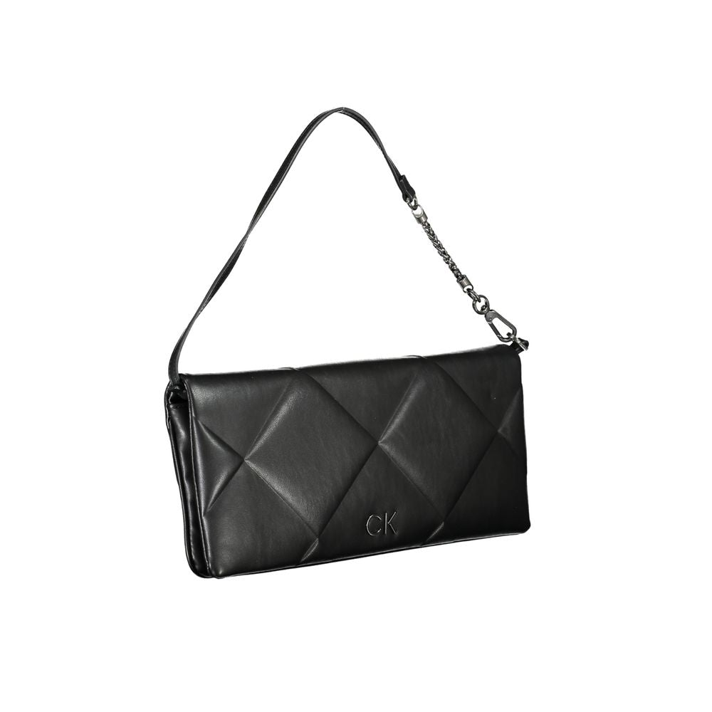 Black Polyester Handbag - GLAMHUB BOUTIQUE 