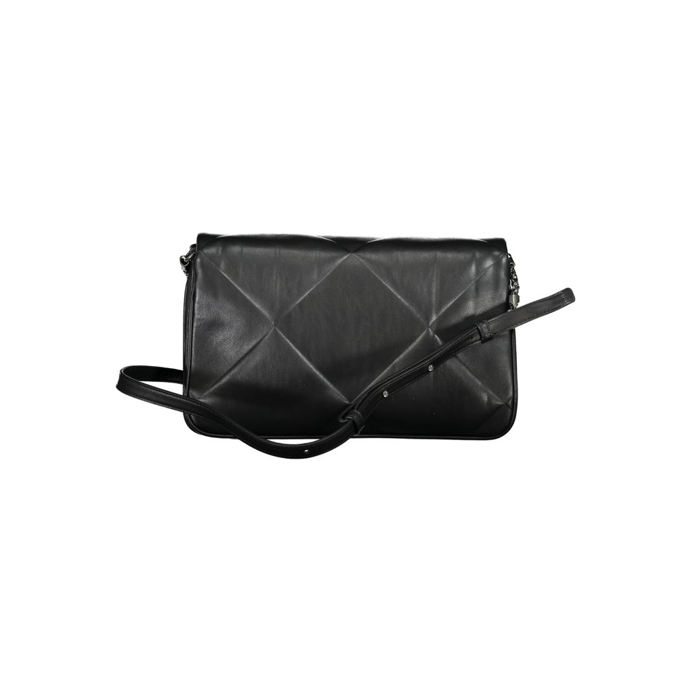 Black Polyester Handbag - GLAMHUB BOUTIQUE 