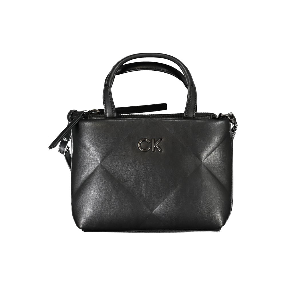 Black Polyester Handbag - GLAMHUB BOUTIQUE 