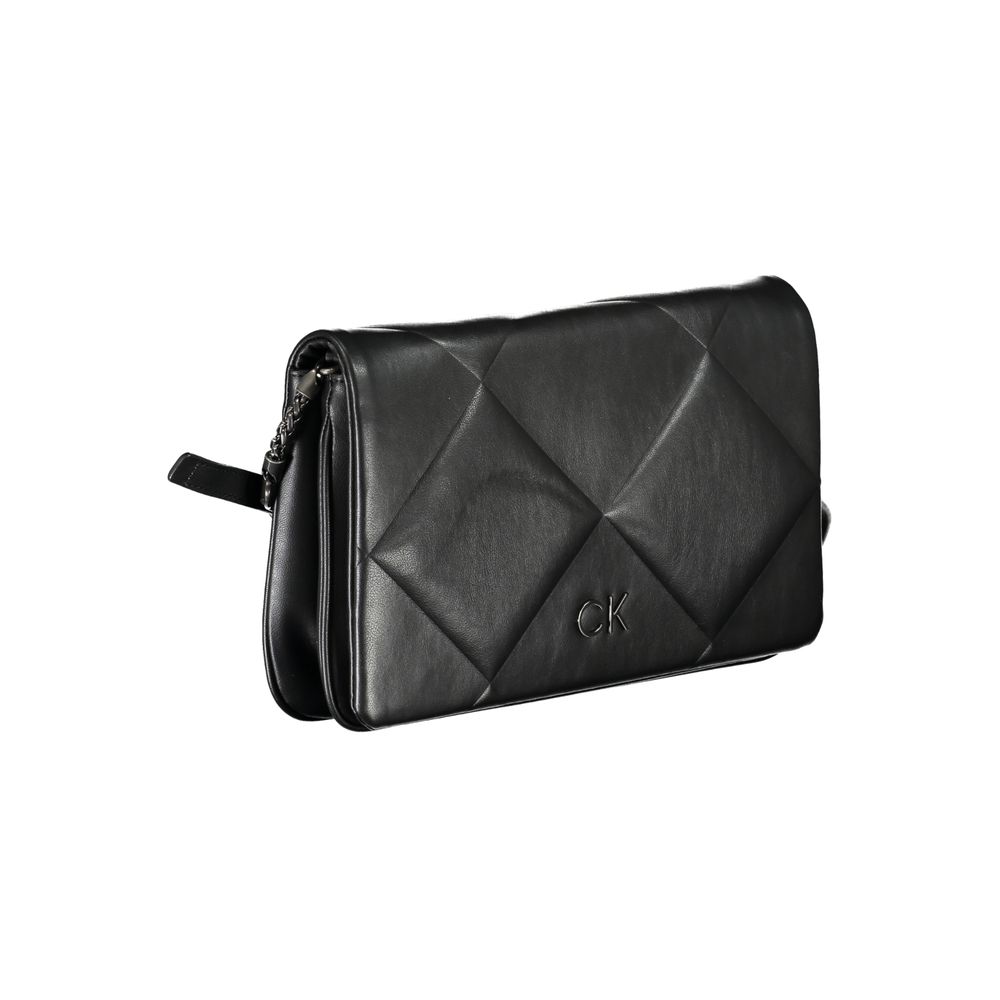 Black Polyester Handbag - GLAMHUB BOUTIQUE 