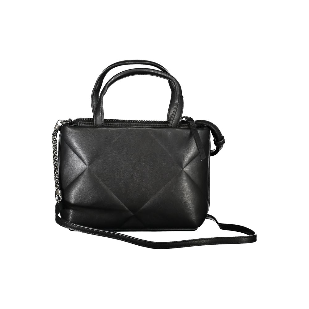 Black Polyester Handbag - GLAMHUB BOUTIQUE 