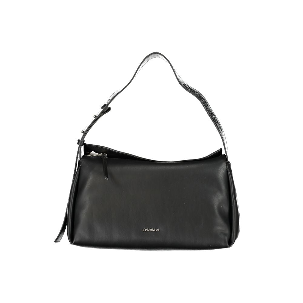 Black Polyester Handbag - GLAMHUB BOUTIQUE 