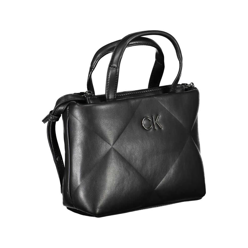 Black Polyester Handbag - GLAMHUB BOUTIQUE 