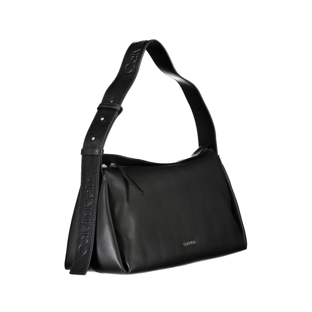 Black Polyester Handbag - GLAMHUB BOUTIQUE 