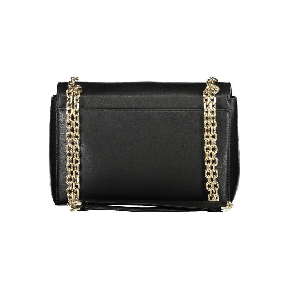 Black Polyester Handbag - GLAMHUB BOUTIQUE 