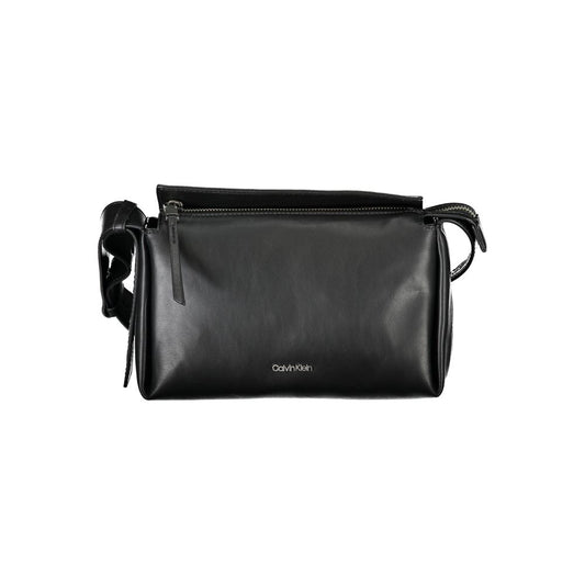 Black Polyester Handbag - GLAMHUB BOUTIQUE 