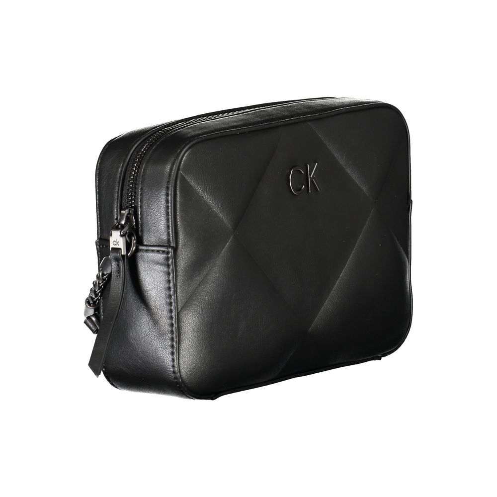 Black Polyester Handbag - GLAMHUB BOUTIQUE 