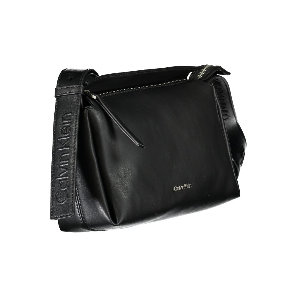 Black Polyester Handbag - GLAMHUB BOUTIQUE 